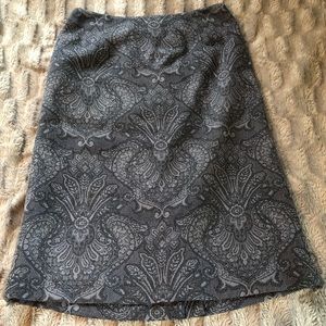 Beautiful soft blue boho patterned Pendleton wool skirt, size 10